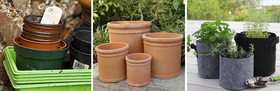 Different types of plant posts for growing vegetables.